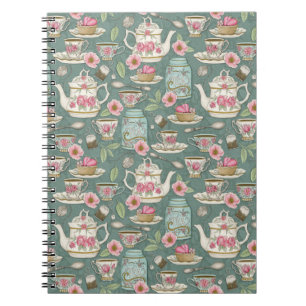 Caderno Espiral Vintage Tea Party