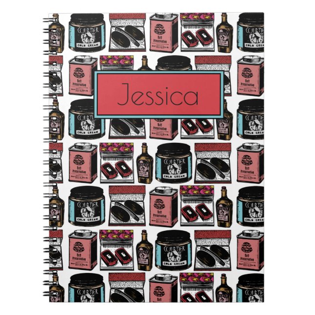 Caderno Espiral Vintage Toiletries and Cosmetics Personalised (Frente)