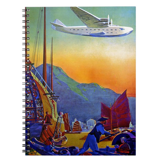 Caderno Espiral Vintage Transpacific Viagem (Frente)
