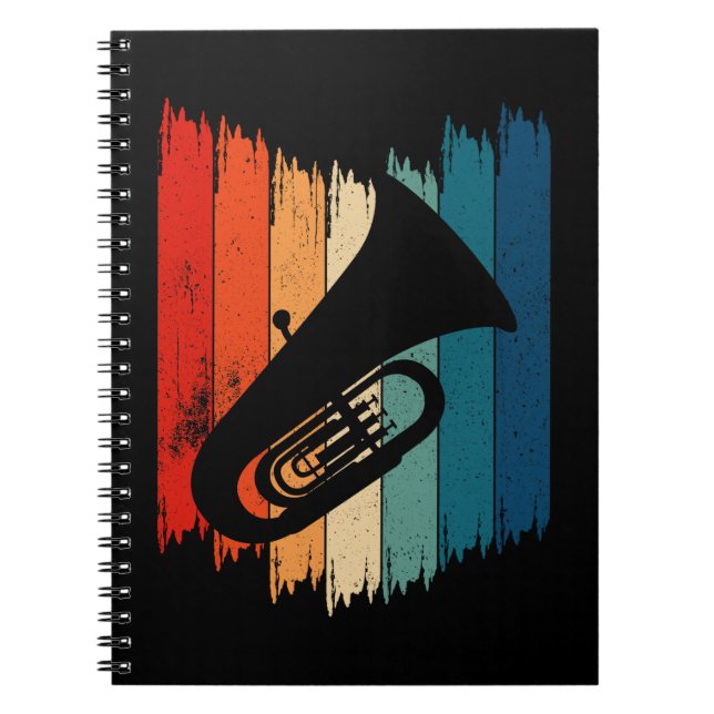 Caderno Espiral Vintage Tuba Retro Tuba (Frente)