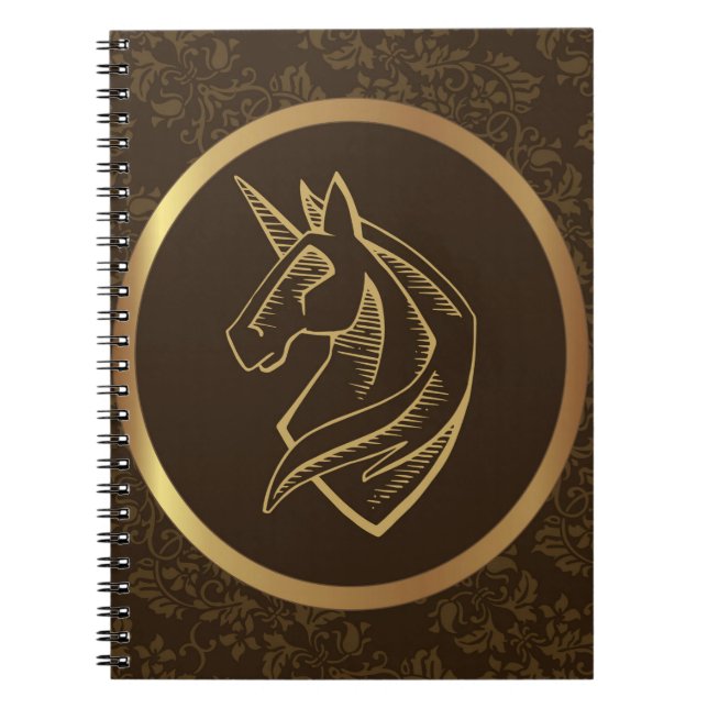 Caderno Espiral Vintage Unicorn (Frente)