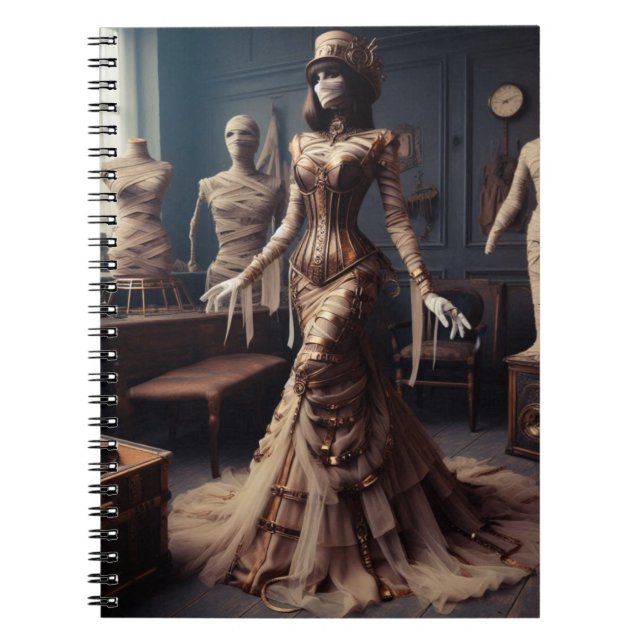 Caderno Espiral Vintage Victorian da Rainha Steampunk (Frente)