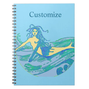 Caderno Espiral Vintage Waverding Mermaid Thunder_Cove