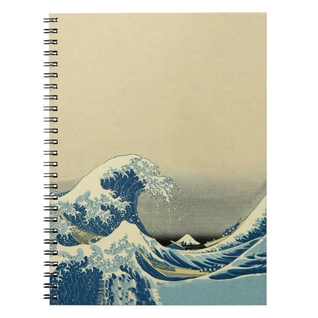 Caderno Espiral Vintage Waves Sea Boat (Frente)