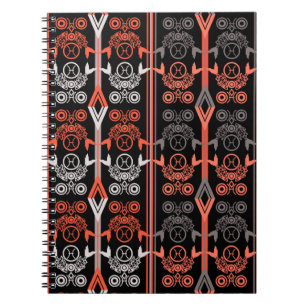Caderno Espiral Vintagem arábica arábica decorativa sem costura