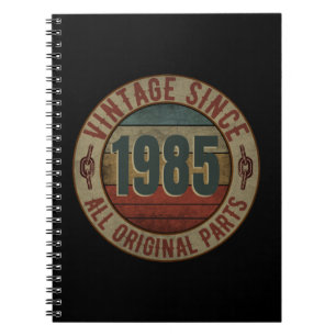 CADERNO ESPIRAL VINTAGEM DESDE 1985, TODAS AS PARTES ORIGINAIS.
