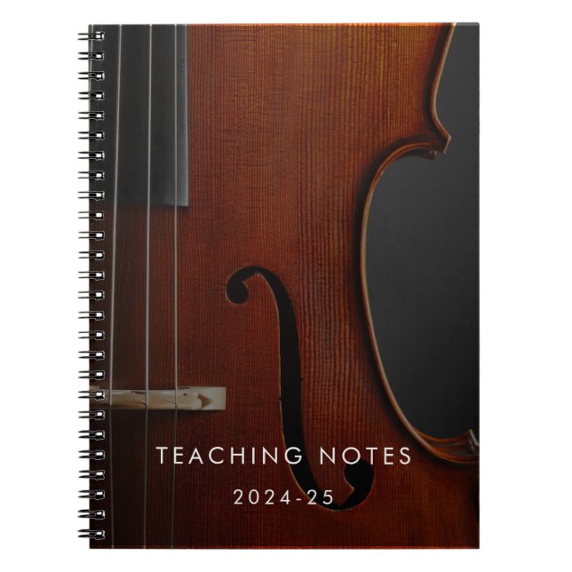 Caderno Espiral Viola Teacher Music Office Simple Modern (Frente)