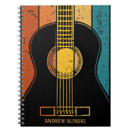 Caderno Espiral Violão de vinheta personalizado