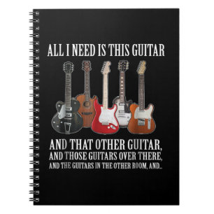 Caderno Espiral Violão Tudo Que Preciso É De Um Violão Qualquer