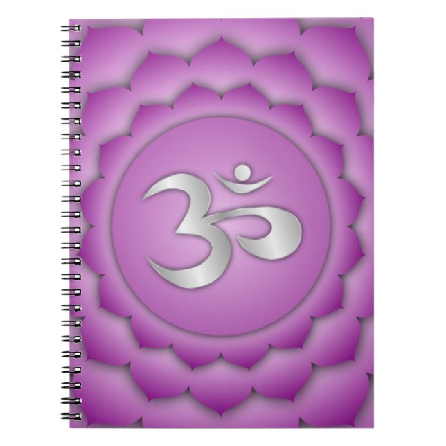 Caderno Espiral Violet Crown Chakra Chi Energy Zen (Frente)