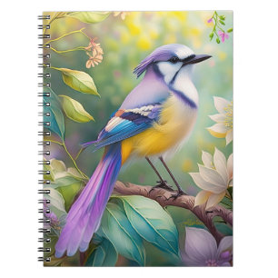 Caderno Espiral Violet Tufted Jay Fantasy Bird