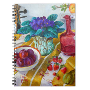 Caderno Espiral Violetas africanas 2012