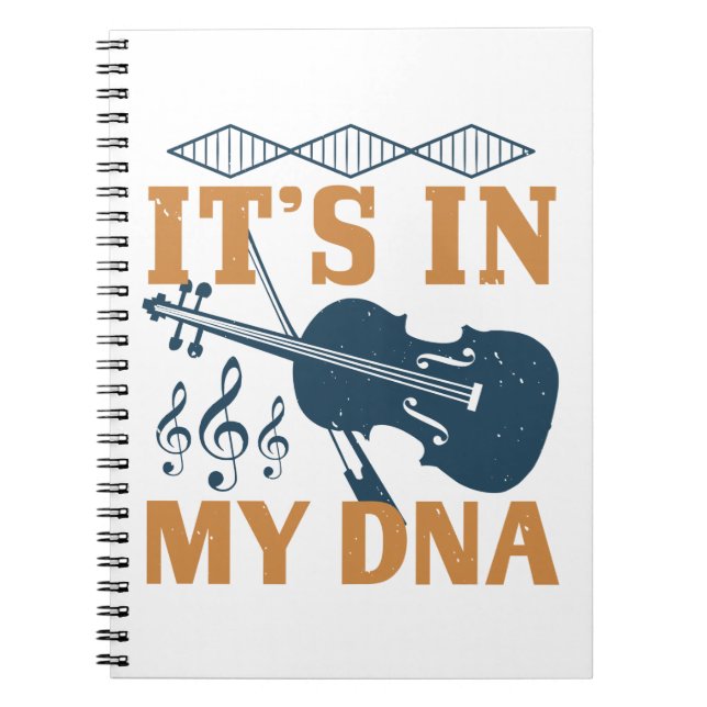 Caderno Espiral Violin - It's In My DNA (Frente)
