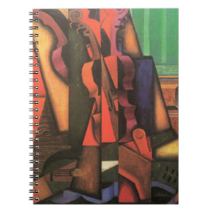 Caderno Espiral Violino e Guitarra por Juan Gris, Arte Cubista Vin