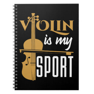 Caderno Espiral Violino É Meu Esporte