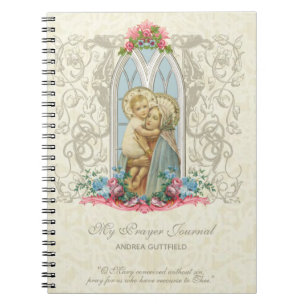 Caderno Espiral Virgem Católica Religiosa Maria Prece Diário