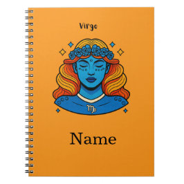 Caderno Espiral Virgem Deusa Celestial - Arte Estética do Zodíaco