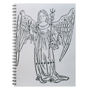 Caderno Espiral Virgo (Virgin) uma ilustração 'do Poeti