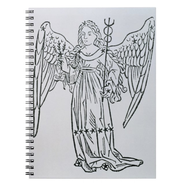 Caderno Espiral Virgo (Virgin) uma ilustração 'do Poeti (Frente)