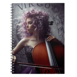 Caderno Espiral Virgo Zodiat Músico Cello