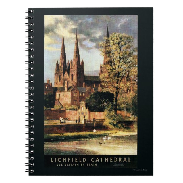 Caderno Espiral Visão da Catedral de Lichfield (Frente)