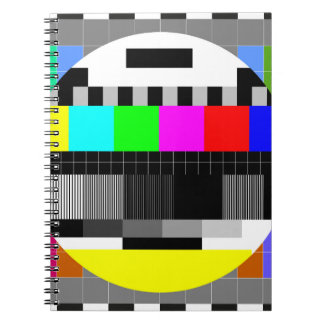 Caderno Espiral Visão geral de ausência de sinal da TV retrô.
