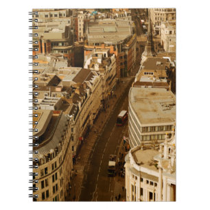 Caderno Espiral Visão panorâmica de Londres com arquitetura urbana