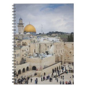 Caderno Espiral Visitantes, Western Wall Plaza & Dome do Rock