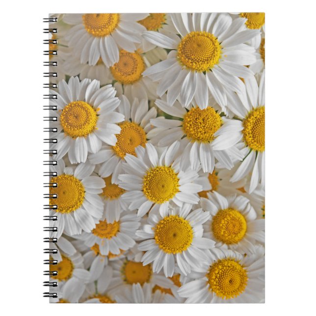Caderno Espiral Visitas Brancas: Belo Fundo Floral (Frente)