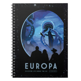 Caderno Espiral Visite a lua do Europa de Jupiter, anúncio do