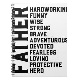 Caderno Espiral Visões positivas motivacionais do pai