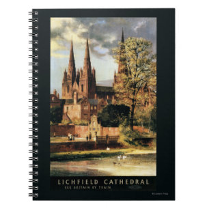 Caderno Espiral Vista da catedral de Lichfield
