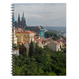 Caderno Espiral Vista da Catedral do Santo Vitus, Praga, Repúblic