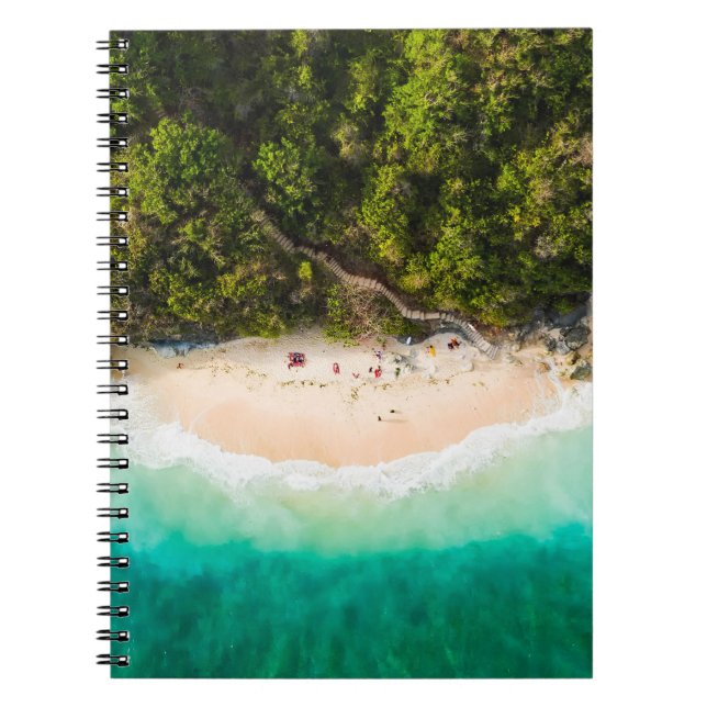 Caderno Espiral Vista de cima, vista aérea impressionante de algum (Frente)