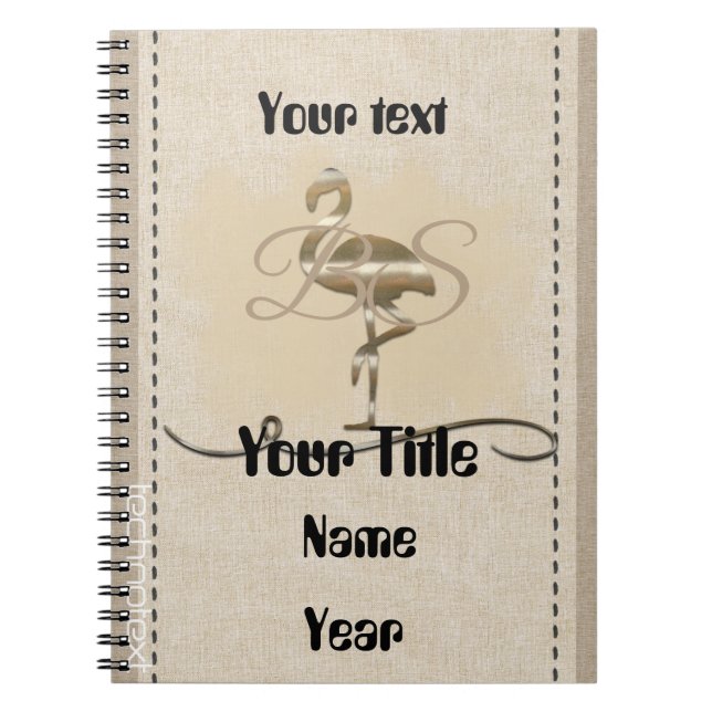 Caderno Espiral Vista de Feriado Dourado Retroativo (Frente)