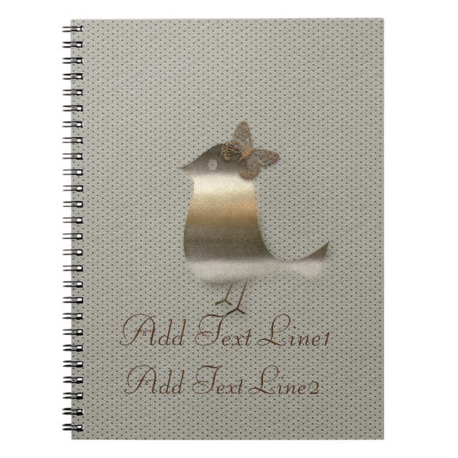 Caderno Espiral Vista de Feriado Dourado Retroativo (Frente)