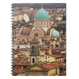 Caderno Espiral Vista de Florença, Itália da Piazza