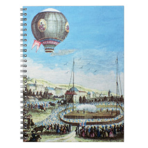 Caderno Espiral Vista do Brolteaux em Lyon e no terceiro vôo