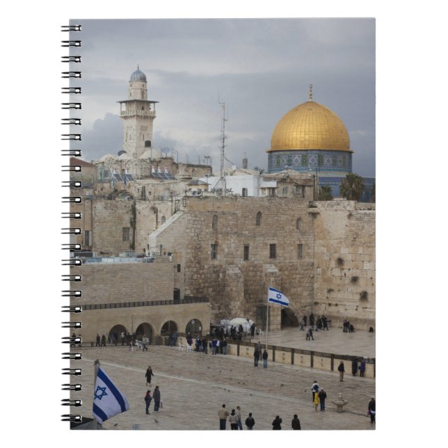 Caderno Espiral Vista do Western Wall Plaza, tarde (Frente)