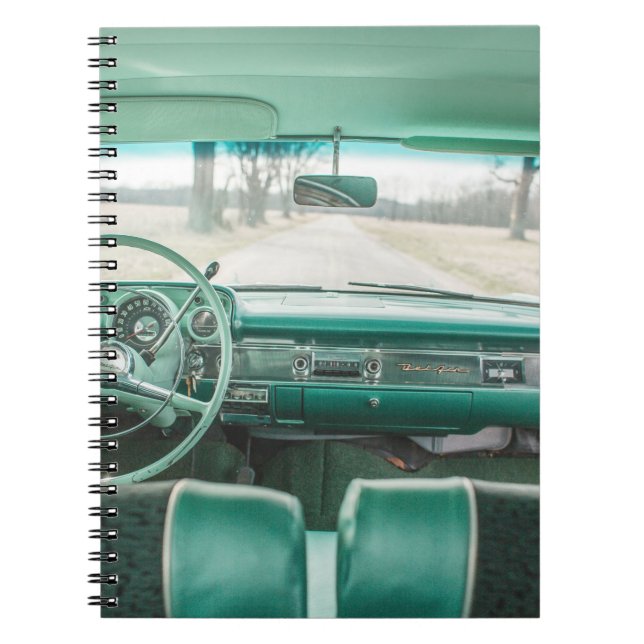 CADERNO ESPIRAL VISTA INTERIOR DO VEÍCULO EM ESTRADA (Frente)