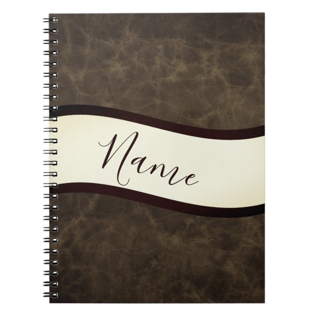Caderno Espiral Vista personalizada de rawhide (Frente)