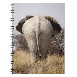 Caderno Espiral Vista traseira de elefante