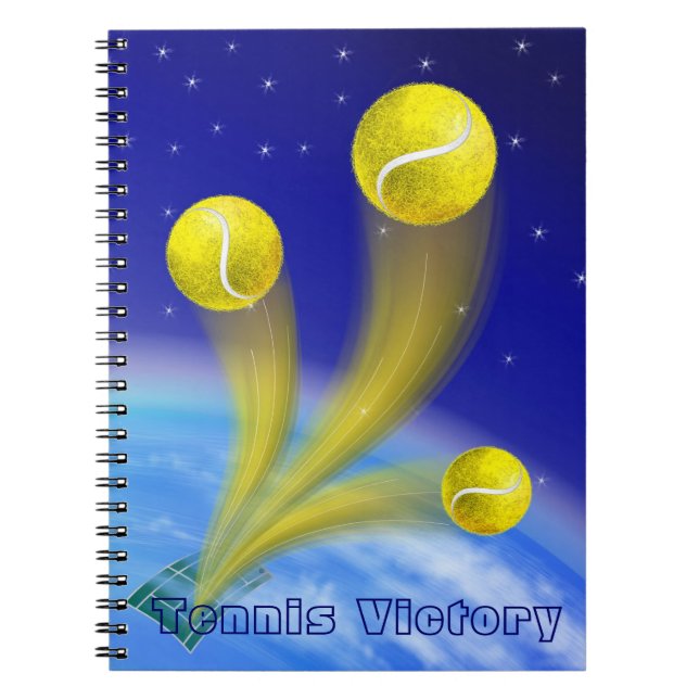 Caderno Espiral Vitória do tênis, personalizada (Frente)