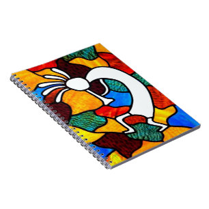 Caderno Espiral Vitral de Kokopelli