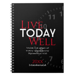 Caderno Espiral VIVA HOJE BEM | Ephesianos 5:16 Verso Bíblia