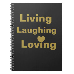Caderno Espiral Vivendo, Rindo, Amando