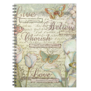 Caderno Espiral Vivo acredite amam
