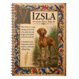 Caderno Espiral Vizsla, Arte de Bestiário Medieval