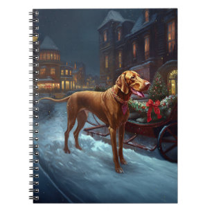 Caderno Espiral Vizsla Christmas Fesason