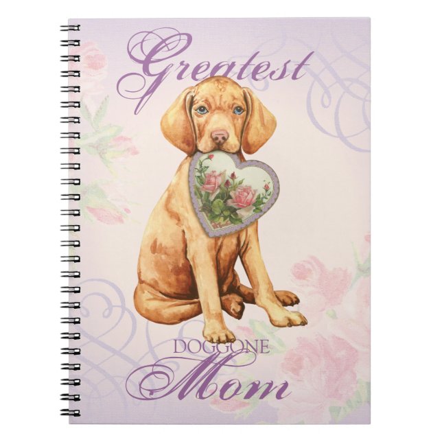 Caderno Espiral Vizsla Heart Mãe (Frente)